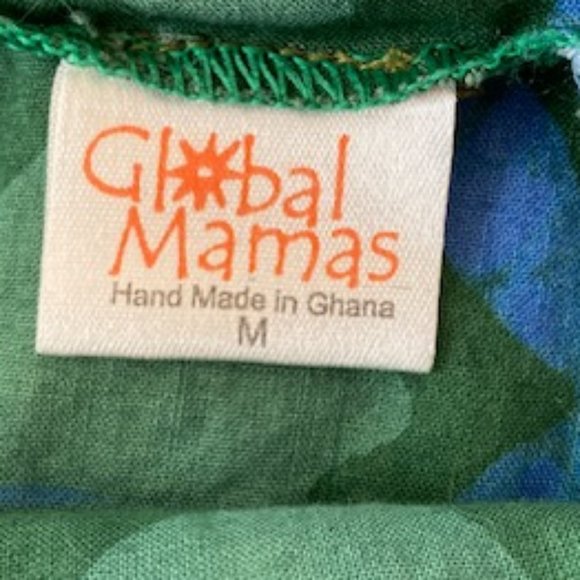 Global Mamas Hand Made In Ghana 100% Cotton printed Dress Sz Medium - Picture 4 of 8